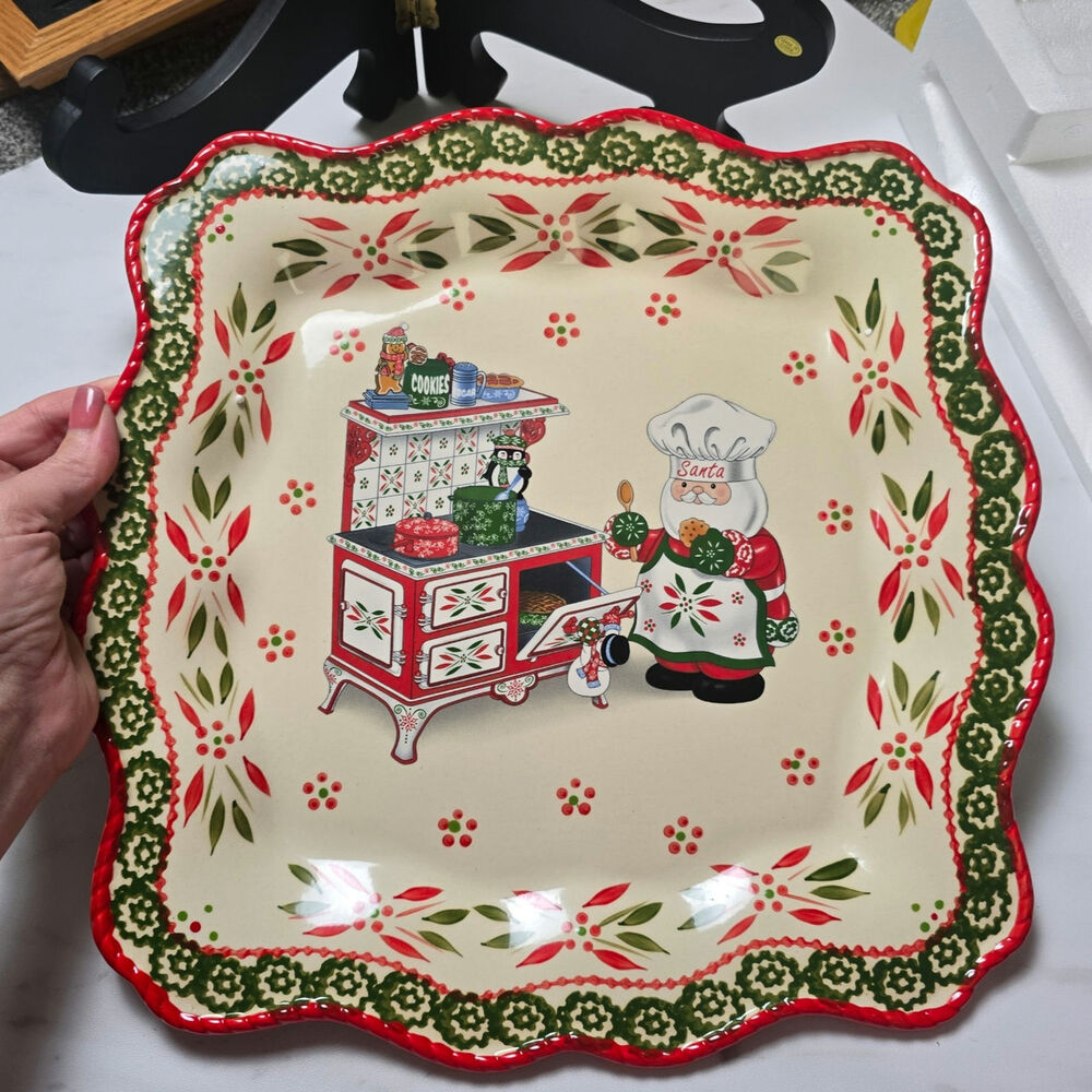 Temp-tations by Tara Christmas Cookie Platter with Stand and box